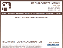 Tablet Screenshot of krohnconstruction.net